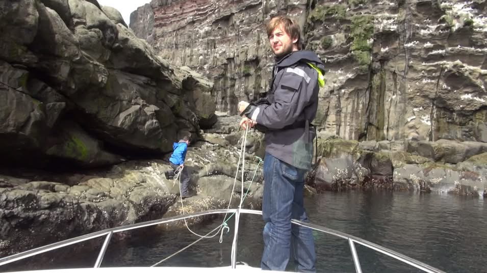 Zodiac Boat Approaching Sea Cave